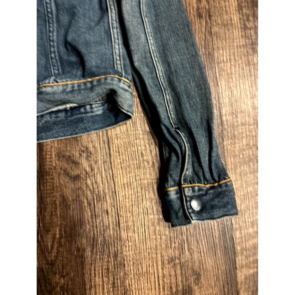 Volcom Union Jacket Womens 8 Blue Denim Stretch Snap Front Outdoor Classic - Picture 13 of 14